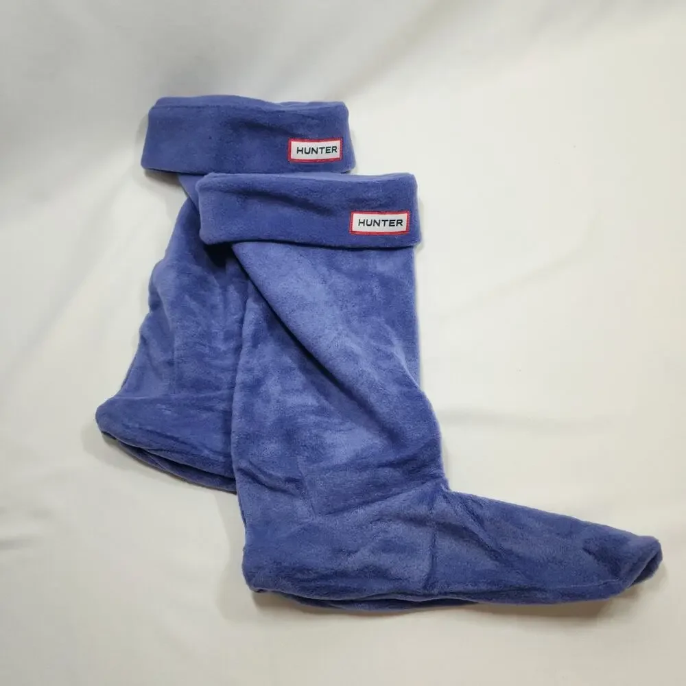 Hunter Fleece Warm Pull On Tall Boot Welly Unisex Socks Blue Size  L